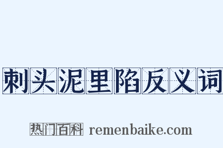 刺头泥里陷反义词是什么意思的图片